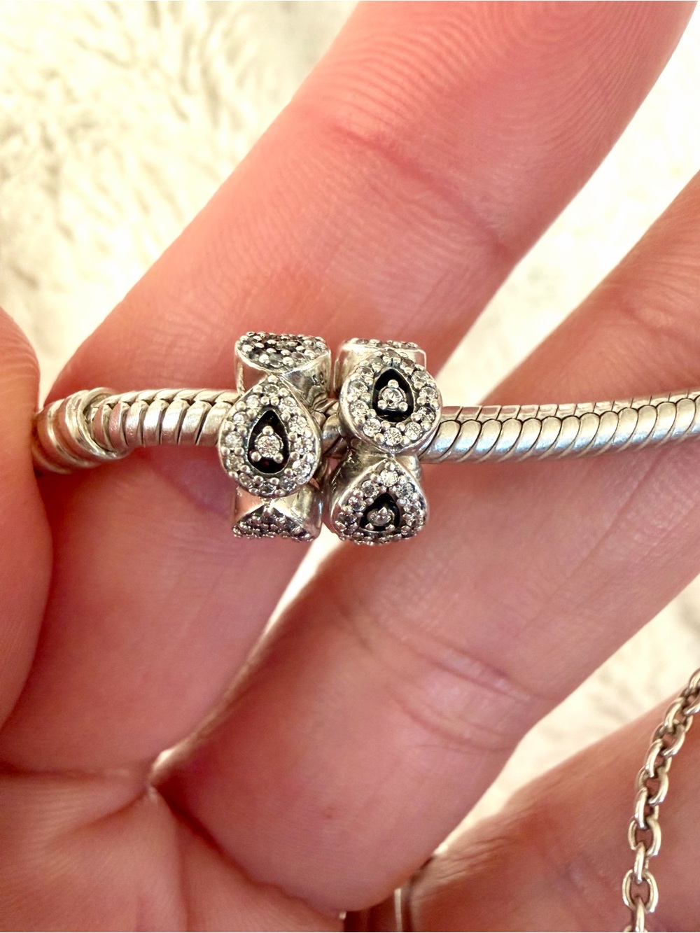 Pandora ❗️Set of 2 ❗️Dazzling Daisy Flower Crystal Spacers